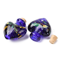 Handmade Lampwork Perfume Bottle Pendants&nbsp;LAMP-H072-02D