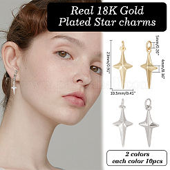 20Pcs 2 Colors Brass Pendants&nbsp;KK-ME0001-90
