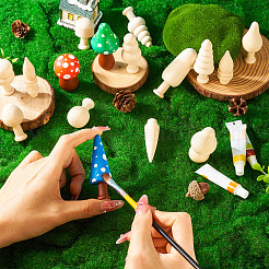 16Pcs 16 Styles Unfinished Wood Ornaments&nbsp;WOOD-TA0002-77