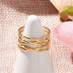 304 Stainless Steel Multilayer Open Cuff Rings&nbsp;LS-RJEW-Z077-01G-04