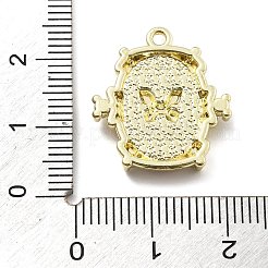 Alloy Cellulose Acetate Rhinestone Pendant&nbsp;PALLOY-E582-07G-01