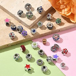 30Pcs 10 Styles Alloy European Beads&nbsp;MPDL-YW0001-03