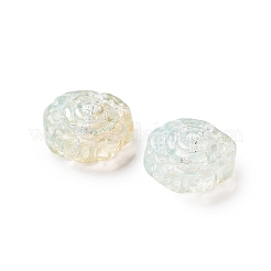 Spray Painted Transparent Glass Beads&nbsp;GLAA-D038-01C