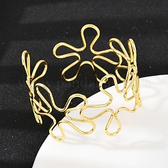 Hollow Brass Cuff Bangles for Women&nbsp;BJEW-C112-04G