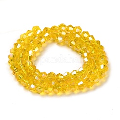 Transparent Electroplate Glass Beads Strands&nbsp;EGLA-A039-T3mm-B22