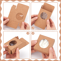 120Pcs Kraft Paper Cardboard Jewelry Boxes&nbsp;CON-UN0001-12A