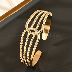 304 Stainless Steel Cuff Bangles for Women&nbsp;BJEW-B120-05G-02