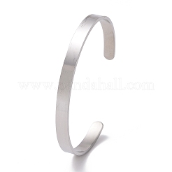 Non-Tarnish 304 Stainless Steel Open Cuff Bangle&nbsp;BJEW-G653-01P-02