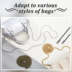 8Pcs 4 Colors Zinc Alloy Curb Chain Purse Chains&nbsp;FIND-GA0007-17