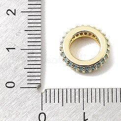 Brass Micro Pave Cubic Zirconia Beads&nbsp;CU-CBA389D-04G