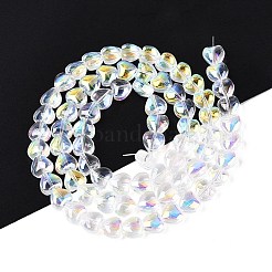 Electroplate Transparent Glass Beads Strands&nbsp;EGLA-N057-05A-01