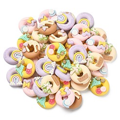 50Pcs 5 Styles Opaque Resin Cabochons&nbsp;RESI-CJ0002-84