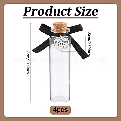 4Pcs Glass Cork Wishing Bottles&nbsp;AJEW-DR00050
