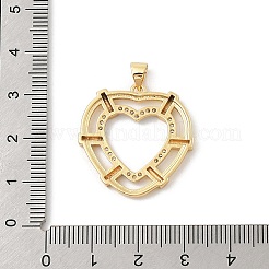 Brass Micro Pave Cubic Zirconia Pendants&nbsp;KK-U047-22GP