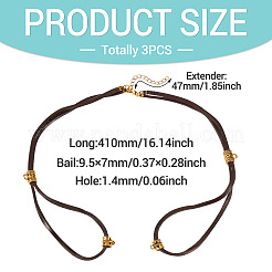 3Pcs Cowhide Leather Cord Double Layer Necklace Making&nbsp;AJEW-TA0002-77B