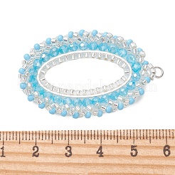 Glass Seed Beaded Pendants&nbsp;PALLOY-MZ01362-01