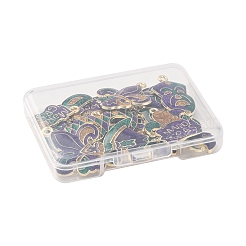 20Pcs 10 Styles Carnival/Mardi Gras Theme Alloy Enamel & Glitter Powder Pendants&nbsp;ENAM-FS0002-55