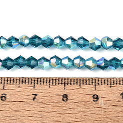 AB Color Plated Transparent Glass Beads Strands&nbsp;GLAA-G127-01-02I