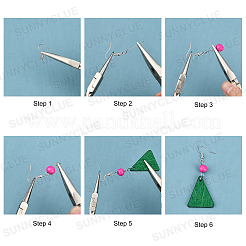 DIY Wooden Dangle Earring Making Kits&nbsp;DIY-SC0016-68