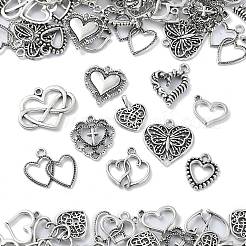100pcs 10 Style Tibetan Style Alloy Charms&nbsp;TIBEP-CJ0001-39