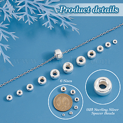 24Pcs 6 Style 925 Sterling Silver Spacer Beads&nbsp;STER--PH0001-25