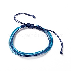 4Pcs 4 Style Alloy & Glass Braided Bead Bracelets Set&nbsp;BJEW-B065-09C