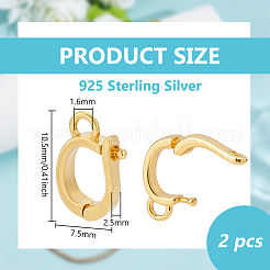 925 Sterling Silver Twister Clasps&nbsp;STER-BC0004-33G