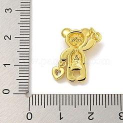 Rack Plating Brass Micro Pave Cubic Zirconia Pendants&nbsp;KK-C074-27G