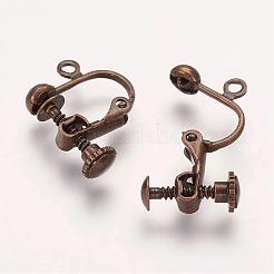 Brass Screw Clip Earring Converter&nbsp;KK-G024-AB