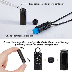 2Pcs 2 Styles Stainless Steel Perfume Bottle Necklaces&nbsp;NJEW-FH0001-30B