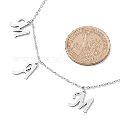 Mother's Day 304 Stainless Steel Letter MAMA Pendant Necklace&nbsp;NJEW-JN04702-02