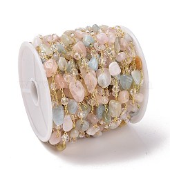 Handmade Natural Morganite Beaded Chains&nbsp;CHC-I031-11A