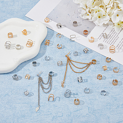 2 Sets 2 Colors Alloy Cuff Earrings Set&nbsp;EJEW-FI0001-57