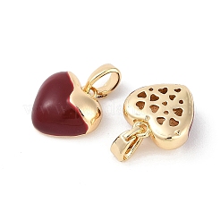 Brass Enamel Charms&nbsp;KK-U043-07G