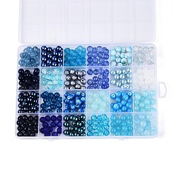 360Pcs 24 Color Electroplate & Frosted & Imitation Jade Glass Beads Set&nbsp;GLAA-T030-08A