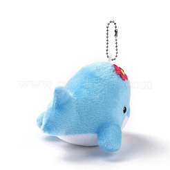 PP Cotton Mini Animal Plush Toys Dolphin Pendant Decoration&nbsp;HJEW-C002-01C