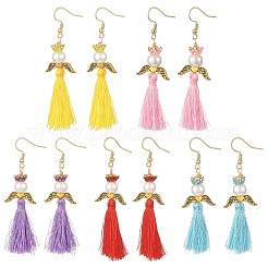 Angel 304 Stainless Steel Dangle Earrings&nbsp;EJEW-MZ00409