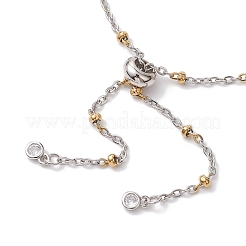 2Pcs 2 Colors 304 Stainless Steel Slider Bracelet Makings&nbsp;AJEW-JB01280