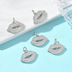 SHEGRACE Brass Clear Cubic Zirconia Charms&nbsp;XGRQ3P274-632P