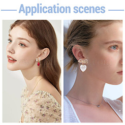 4 Pairs 2 Styles Brass Micro Pave Clear Cubic Zirconia Stud Earring Findings&nbsp;KK-TA0002-63