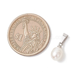 Natural Cultured Freshwater Pearl Rice Charms&nbsp;PALLOY-JF04961
