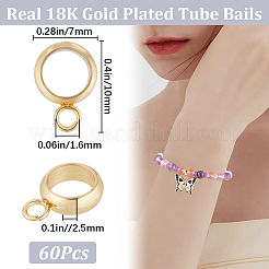 60Pcs 201 Stainless Steel Tube Bails&nbsp;STAS-BBC0004-57