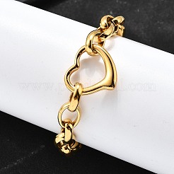 304 Stainless Steel Charm Bracelets&nbsp;BJEW-Q050-02G