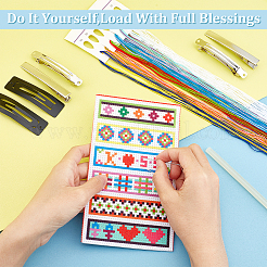 DIY Hair Clips Cross-Stitch Making Kits&nbsp;DIY-WH0304-312