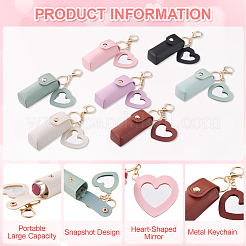 14Pcs 7 Colors PVC Leather Lipstick Keychain Holder&nbsp;KEYC-GO0001-23