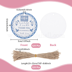 60Pcs Round Paper Thank You Gift Tags&nbsp;DIY-WH0591-553