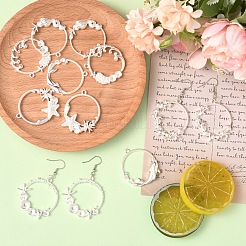 12Pcs 6 Style Alloy Open Back Bezel Pendants&nbsp;FIND-YW0007-36