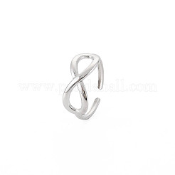 Non-Tarnish 304 Stainless Steel Open Infinity Hollow Cuff Ring for Women&nbsp;LS-RJEW-S405-198P