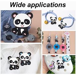 12Pcs 3 Colors Food Grade Eco-Friendly Silicone Focal Beads&nbsp;SIL-CA0001-28