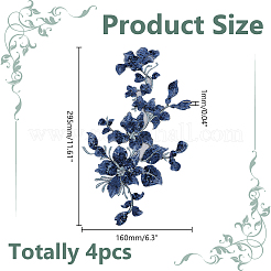 Polyester Embroidery Lace Appliques&nbsp;DIY-WH0888-042A